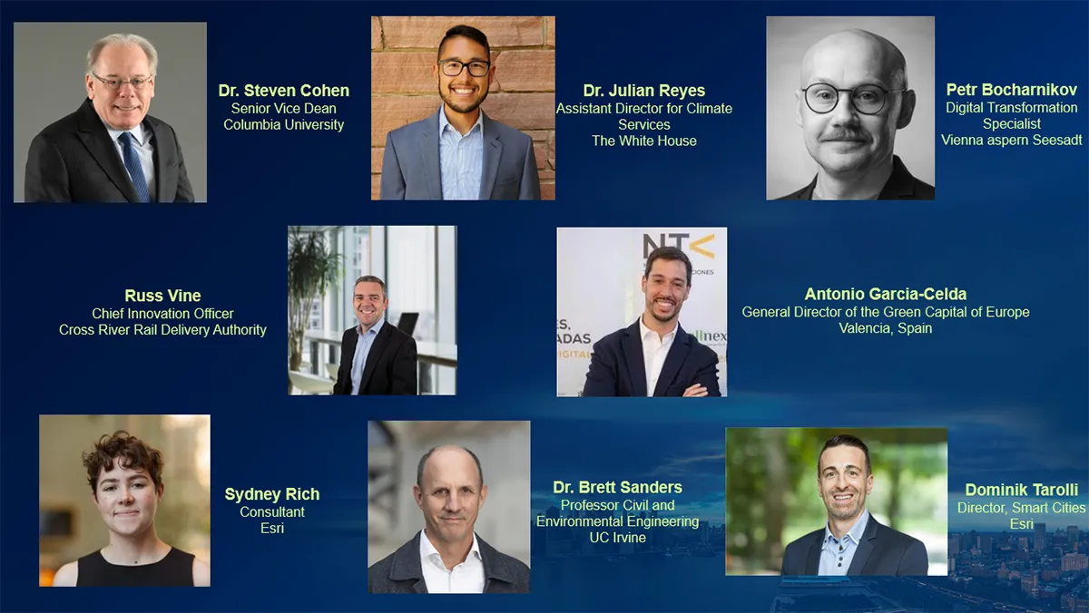 Participants of the Getting Ahead on Sustainability: The Power of Geospatial Tech for NYC event, moderated by Dr. Steve Cohen